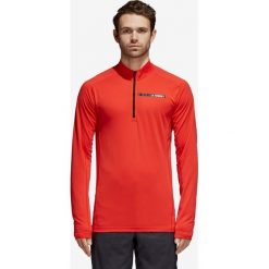 Adidas Performance Terrex TraceRocker Koszulka Czerwony. Czerwone podkoszulki męskie adidas Performance, bez wzorów, z poliesteru, z długim rękawem. Za 274,95 zł.