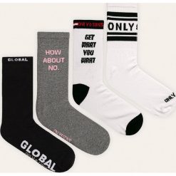Only & Sons - Skarpety (4-pack). Białe skarpetki męskie Only & Sons, bez wzorów, z elastanu. W wyprzedaży za 49,90 zł.