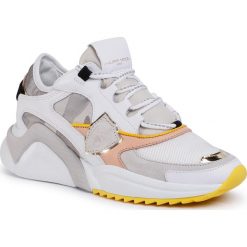 Sneakersy PHILIPPE MODEL - Eze EZLD CC02 Gris Blanc. Białe półbuty damskie Philippe Model, ze skóry. W wyprzedaży za 799,00 zł.