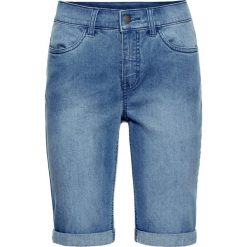 Bermudy dżinsowe ze stretchem bonprix niebieski. Niebieskie szorty damskie bonprix, bez wzorów, z jeansu. Za 79,99 zł.
