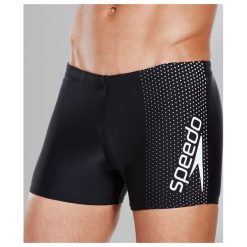 Kąpielówki męskie: Speedo Kąpielówki męskie Gala Logo Aquashort Black/White r. 34 (8113543503)