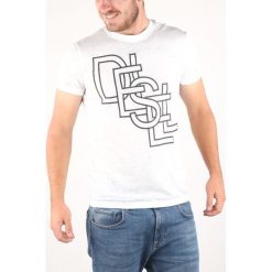 Diesel Diego Koszulka Biały. Białe t-shirty męskie Diesel, xxl, z nadrukiem, z bawełny, krótkie. Za 102,95 zł.