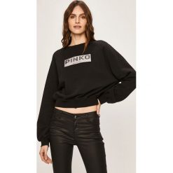 Pinko - Bluza. Czarne bluzy damskie Pinko, s, z aplikacjami, z bawełny, bez rękawów, bez kaptura. W wyprzedaży za 359,90 zł.