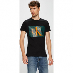 Calvin Klein Jeans - T-shirt/polo J30J307843. Szare koszulki polo Calvin Klein Jeans, l, z nadrukiem, z bawełny. Za 199,90 zł.