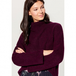 Sweter z domieszką wełny - Bordowy. Czerwone bez kategorii Mohito, s, z wełny. Za 119,99 zł.