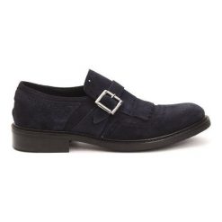 Trussardi mokasyny męskie CURTI 45 ciemnoniebieski. Niebieskie mokasyny męskie Trussardi, z zamszu. W wyprzedaży za 269,00 zł.