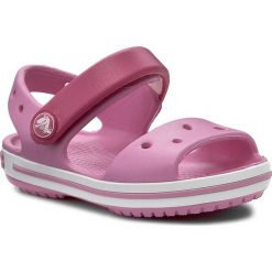 Sandały CROCS - Crocband Sandal Kids 12856 Candy Pink/Party Pink. Różowe sandały dziewczęce Crocs, z tworzywa sztucznego, bez zapięcia. Za 129,00 zł.