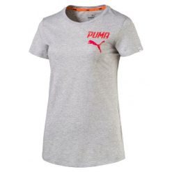 Puma Koszulka Athletic Tee W Light Gray Heather S. Brązowe bluzki sportowe damskie marki Puma, s. W wyprzedaży za 59,00 zł.