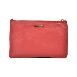 Torebki klasyczne damskie: Skórzana torebka w kolorze czerwonym – (S)27 x (W)18 cm
