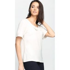 Bluzki damskie: Kremowy T-shirt Subtype