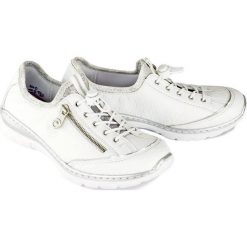 RIEKER L32P2-80 weiss, półbuty damskie. Półbuty damskie Rieker, z gumy. Za 279,90 zł.