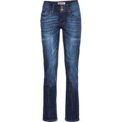 Dżinsy ze stretchem STRAIGHT bonprix ciemnoniebieski. Niebieskie jeansy damskie marki bonprix. Za 109,99 zł.