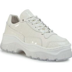 Sneakersy BRONX - 66327-HH Off White 05. Brązowe półbuty damskie Bronx, ze skóry. Za 649,00 zł.