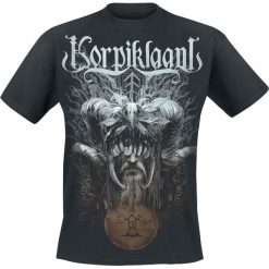 Korpiklaani Wayfarer T-Shirt czarny. Czarne koszulki męskie Korpiklaani, l, z nadrukiem, z okrągłym kołnierzem. Za 74,90 zł.