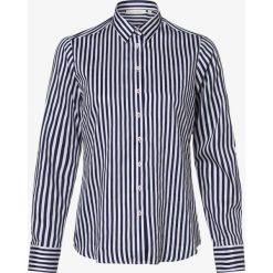 Eterna Comfort Fit - Bluzka damska, niebieski. Niebieskie bluzki damskie Eterna Comfort Fit, w paski, eleganckie, z kontrastowym kołnierzykiem, bez rękawów. Za 349,95 zł.