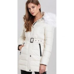 Kremowa Kurtka Lawrenceville. Brązowe kurtki damskie Renee, na zimę, xl, bez wzorów, z tkaniny, długie, bez kaptura. Za 279,99 zł.