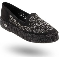 ESPADRYLE Baldinini. Czarne koturny damskie Baldinini, bez obcasa, na koturnie, bez zapięcia. Za 1739,00 zł.