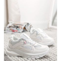 Buty sportowe damskie N/M BM-585 Białe. Białe buty sportowe damskie N/M, bez wzorów, z tkaniny, eleganckie. Za 89,00 zł.