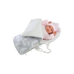 Pajacyki niemowlęce: Noworodek Bebita w szarym śpiworze 36 cm – DARMOWA DOSTAWA OD 199 ZŁ!!!