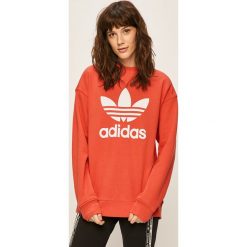 Adidas Originals - Bluza. Czerwone bluzy damskie adidas Originals, s, z nadrukiem, z elastanu, bez rękawów, bez kaptura. W wyprzedaży za 169,90 zł.