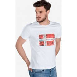 Napapijri Seitem Koszulka Biały. Białe podkoszulki męskie Napapijri, xl, z nadrukiem, z bawełny, bez kołnierzyka, krótkie. Za 180,95 zł.