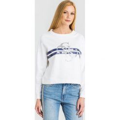BLUZA 4G LOGO GUESS. Białe bluzy damskie Guess, s, z nadrukiem, z materiału, bez rękawów, bez kaptura. Za 319,00 zł.