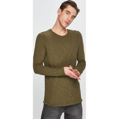 Review - Sweter. Zielone swetry męskie Review, s, bez wzorów, z elastanu, z okrągłym kołnierzem, bez kaptura. W wyprzedaży za 59,90 zł.