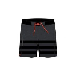 Spodenki surfing krótkie BS 500 Summer. Czarne koszulki męskie OLAIAN, bez wzorów, z poliesteru, sportowe, na fitness i siłownię. Za 59,99 zł.