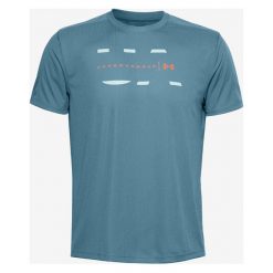 Under Armour Speed Stride Attitude Koszulka Niebieski. Niebieskie podkoszulki męskie Under Armour, xl, z nadrukiem, z poliesteru, bez kołnierzyka, z krótkim rękawem, krótkie. Za 171,95 zł.