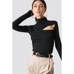 MANGO Pasek Oval - Black. Czarne paski damskie Mango, w paski. Za 60,95 zł.