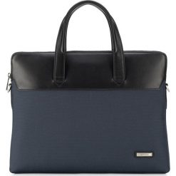Torba na laptopa. Niebieskie torby męskie skórzane Wittchen, w paski, ze skóry. W wyprzedaży za 299,90 zł.