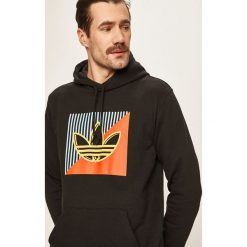 Adidas Originals - Bluza. Czarne bluzy męskie adidas Originals, s, z nadrukiem, z bawełny, z kapturem, bez rękawów, z kapturem. W wyprzedaży za 239,90 zł.