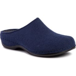 Kapcie BERKEMANN - Florina 01025 Dunkelblau 350. Niebieskie klapki damskie Berkemann, z materiału. Za 259,00 zł.