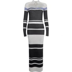 Marciano Guess Sukienka. Szare sukienki damskie Guess, z aplikacjami, z tkaniny, bez kołnierzyka, bez rękawów, dopasowane. Za 199,00 zł.