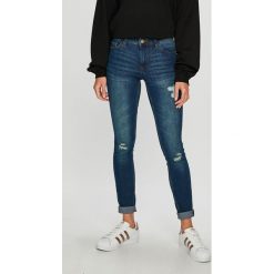 Jacqueline de Yong - Jeansy. Niebieskie jeansy damskie skinny marki Jacqueline de Yong, z elastanu. W wyprzedaży za 99,90 zł.