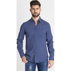 KOSZULA TRUSSARDI JEANS. Niebieskie koszule męskie m, z haftami, z elastanu. Za 189,50 zł.