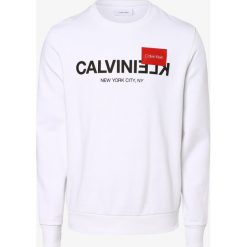 Calvin Klein - Męska bluza nierozpinana, biały. Białe bluzy męskie Calvin Klein, xxl, z nadrukiem, z bawełny, bez kołnierzyka, bez rękawów, bez kaptura. Za 449,95 zł.