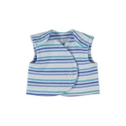 Fixoni Boys Kamizelka w paski kolor niebieski. Niebieskie t-shirty chłopięce marki Fixoni, w paski, z bawełny, bez rękawów, bez kaptura. Za 39,00 zł.