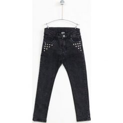 Lemon Explore - Jeansy dziecięce 122-158 cm. Czarne jeansy dziewczęce marki LEMON explore, z aplikacjami, z elastanu. W wyprzedaży za 79,90 zł.