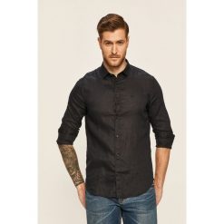 Armani Exchange - Koszula. Białe koszule męskie Armani Exchange, s, bez wzorów, ze lnu, eleganckie, z klasycznym kołnierzykiem, z długim rękawem. Za 479,90 zł.