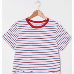 Koszulka w paski - Czerwony. Czerwone koszulki damskie House, xl, w paski, bez kołnierzyka, bez rękawów. Za 25,99 zł.