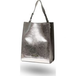 TOREBKA Emporio Armani. Szare torebki worki damskie w paski, ze skóry. Za 1044,50 zł.