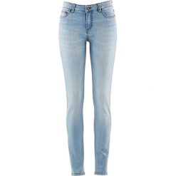 Wygodne dżinsy ze stretchem SKINNY bonprix jasnoniebieski. Niebieskie jeansy damskie bonprix, z jeansu. Za 69,99 zł.