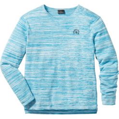 Swetry klasyczne męskie: Sweter Regular Fit bonprix turkusowo-biel wełny melanż