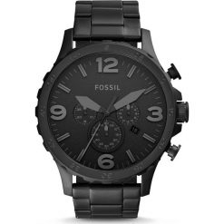 Zegarek FOSSIL - Nate JR1401 Black/Black. Czarne zegarki męskie Fossil, ze stali. Za 719,00 zł.