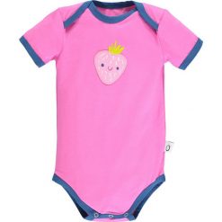 Body w kolorze różowym. Różowe body niemowlęce lamino, z aplikacjami, z bawełny, bez rękawów. W wyprzedaży za 35,95 zł.
