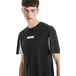 Puma Rebel Koszulka Czarny. Czarne podkoszulki męskie Puma, s, z nadrukiem, z bawełny, bez kołnierzyka, krótkie. Za 119,95 zł.