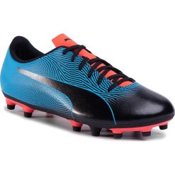 Buty PUMA - Spirit II Fg 105521 01 Black/Bleu Azur/Red Blast. Niebieskie buty sportowe męskie Puma, ze skóry ekologicznej, bez zapięcia, do piłki nożnej. W wyprzedaży za 139,99 zł.