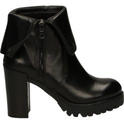 Botki - 8303 VIT NERO. Czarne botki damskie skórzane Venezia. Za 199,00 zł.