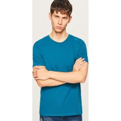 Gładki T-shirt Basic - Turkusowy. Niebieskie t-shirty męskie Reserved, l. Za 19,99 zł.